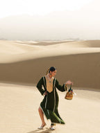 Riwaayat – Emerald Velvet Kaftan